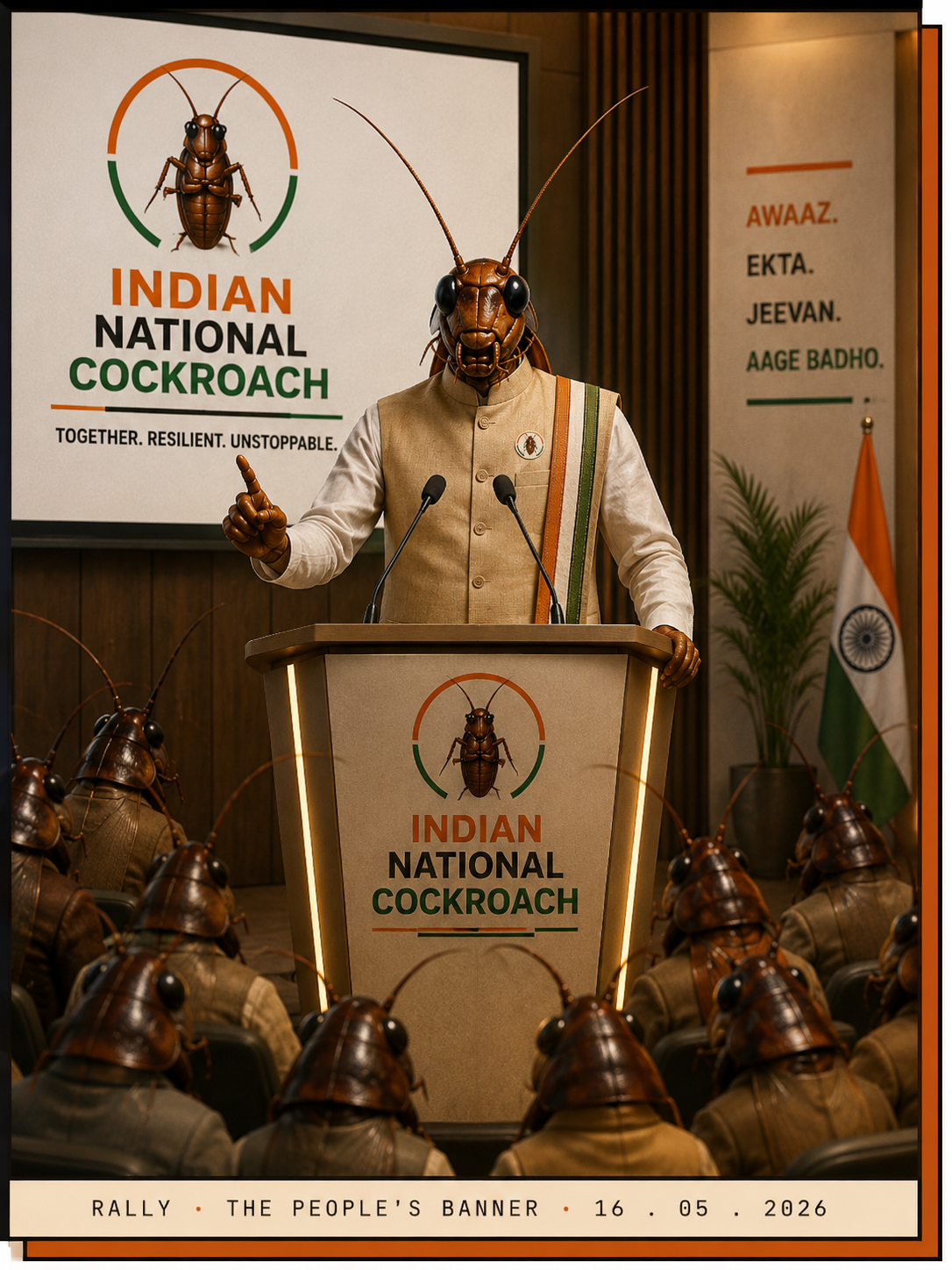 Indian National Cockroach — Rally